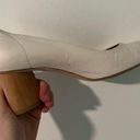 COS  Cream Leather Round Toe Wooden Heel Pumps Photo 20