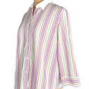 Ralph Lauren Lauren  Shirt Vertical Rainbow Stripes 3/4 Sleeves XL Photo 1