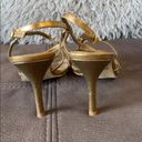 Fioni  Gold Tone Strappy Heels Size 8 Photo 3