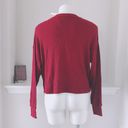 June and Hudson  Cropped Sweater Mock Neck Knit Burgundy Long Sleeves Size XL NWT Photo 2