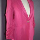 Elizabeth and James NWT  Heather Blazer in Fuchsia Pink Ruched Sleeve Crepe 2 $495 Photo 10