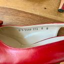 Salvatore Ferragamo  Red Leather Slingback Heels Photo 4