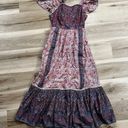 Haute Hippie NEW  Flutter Sleeve Cottagecore Flounce Floral Maxi Dress Women’s 6 Photo 0