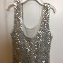 Alythea  silver sequined mini dress size medium Photo 21