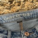 American Eagle AE Strigid Ripped Mom Jean Straight Leg Distressed High Rise Festival Womens 00R Photo 8