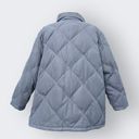 Liz Claiborne  Woman Down Feather Quilted Puffer Coat Plus Sized Womens 3X Blue Photo 4