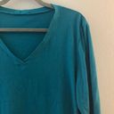 CP Shades  Tee Teal Blue V Neck 3/4 Sleeves Top Sz M/L (See Measurements) EUC Photo 3