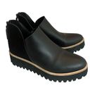 All Black Flatform Tread Shooties Ankle Booties Shoes Size 40 EU / 9.5 US Womens Photo 1