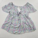 Isabel Maternity  by Ingrid & Isabel Size XL Multocolor Plaid Tie Front Blouse Photo 0