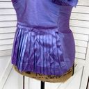 Tracy Reese Plenty by  Pleated Taffeta Bustier Corset Top Purple Shimmer 8 Photo 4