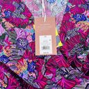 REEF Kika Vargas Shirt Womans 2X Purple Faux Wrap Coral  Scallo Edge Blouse Photo 4