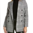 All Saints Women's Grey Plaid Oversized Blazer Size 2 Photo 0