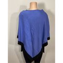 J.Jill New.  blue pancho with black border. One size. Retails $89 Photo 3