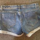 Forever 21 Blue Denim distressed booty shorts  Photo 3