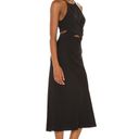 Misha Collection  Black Murel Halter Cut Out Midi Dress Size 2 Photo 4