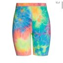 BP NWT . Classic Bike Shorts In Neon Multi Tie Dye XXS Photo 0