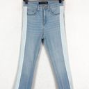 Veronica Beard  Carly 11" Kick Flare Jeans Air 27 Size 25 Side Stripe Crop Fray Photo 0