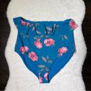 REEF NWOT Coral  Blue Floral Reversible High Waist Swim Bottoms Photo 2