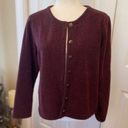 L.L.Bean Vintage  Burgundy Cardigan Sweater Button Up Tweed - Size M Photo 12