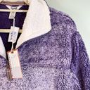 Royce  Women's Purple Faux Fur Collared Quarter Zip Pullover Jacket Medium NWT Photo 4