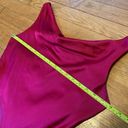 Jones New York 90s Y2K Red Silk Midi Dress Cowl Neck Asymmetrical Formal Wedding Photo 8