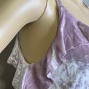 Grayson Threads Grayson Thread Velour Ruffled Tank Top Light Purple Size Medium Photo 3