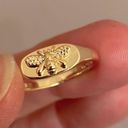 Madewell 14K Gold Plated Bee Signet Ring Photo 3