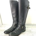 Naturalizer  Black Leather Equestrian Boots Size 8.5 Wide Calf Womens Riding Photo 5