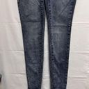 No Bo  Soft Mid Rise Skinny Junior's Size 1 Blue Stretch Jeans BGD-C Photo 3