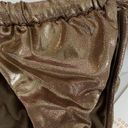 Good American  Foil Ruched Bikini Swim Bottoms in Mocha Foil Size 3 Large NWT Photo 2