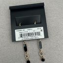 DKNY  Gold-Tone Pave Circle & Jet Resin Linear Drop Earrings Black/Gold New w/Tag Photo 2