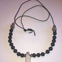 Onyx Natural Quartz Stone & Matte Black Agate  Beads Beaded Boho Tribal Necklace Photo 6