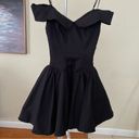 House Of CB  ‘Elida’ black off shoulder mini dress NWOT size S Photo 2