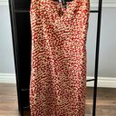 Pretty Little Thing Red Leopard Print Frill Hem Midi Dress Photo 3