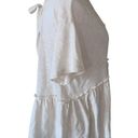 American Eagle Cream V-Neck Tie Back Peplum Babydoll Top Size Medium Photo 2