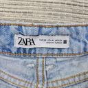 ZARA  Jeans Womens Size 4 High Waisted Destroyed Wide Leg Button Fly Grunge Photo 2