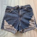 Top Shop Ripped Jean Shorts Photo 0