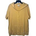 cj banks  short sleeve button front sweater Photo 0