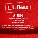 L.L.Bean  100% Cotton Red Navy Blue 3/4 Sleeve Tight Knit Sweater Dress Size S Photo 3