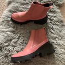 Sorel Women’s 10  Brex Chelsea Lux Lug Sole Waterproof Boots Pink Leather Patent Photo 0