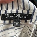 Velvet Heart  | Striped Split Hem Button Down Top Sz M Photo 72