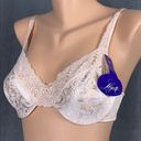 Second Skin Vintage New Lilyette Bra Size 36B Peach  Satin Style 0884 Lace Photo 0