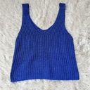 The Moon NWOT Over Madison Blue Knit Tank Sz Medium (LIST) Photo 0