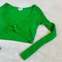 superdown  Courtney Knot Sweater in Green Photo 2