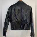 Banana Republic  Women’s Black Vegan Leather Zipper Pocket Full Zip Jacket Size M Photo 1