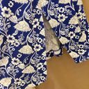 Boden USA Boden Amy Jersey Double V Neck Pocket Floral MIDI Dress Blue White 6R Photo 6