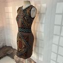 Kerisma  Multicolor Sleeveless Knit Patterned Wool Bodycon Mini Dress Size Medium Photo 2