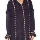 Tularosa Arabella Navy Embroidered Tunic Dress XS Photo 0