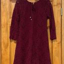 Jessica Simpson  Cabernet Lace Shift Dress with Front Tie Woman’s Size 6 Photo 1