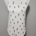 Grayson Threads  white and green cactus print tank size small Photo 2